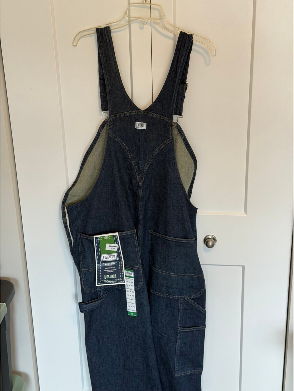 Liberty Men's Denim Overalls Bibs Size 40x32 Comfortable Fit